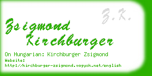 zsigmond kirchburger business card